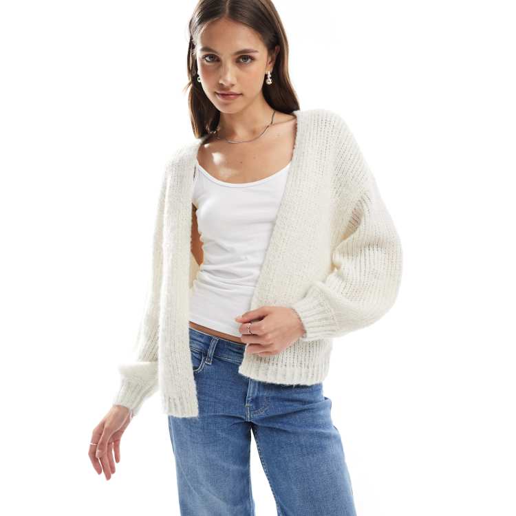 トップス ENFOLD MICRO-MINI CARDIGAN Wave Mini Tie Up Cardigan – Pellucid