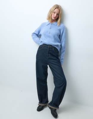 Vero Moda Soft Knitted Turtleneck Sweater In Blue