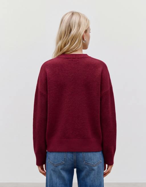 Vero Moda soft o-neck jumper in red, 5 of 5