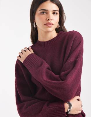 Vero Moda Soft O-neck Sweater In Red