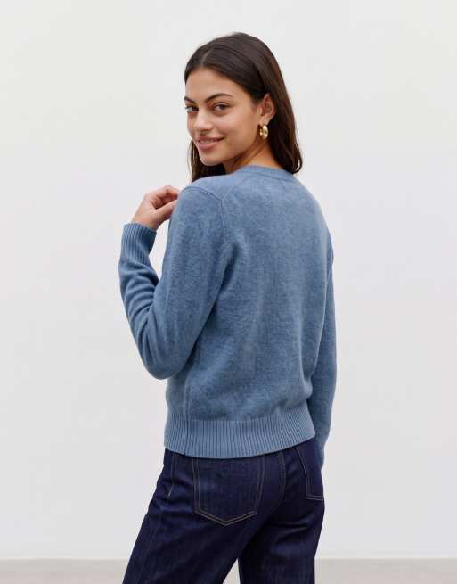 Vero Moda soft o-neck sweater in light blue, 5 of 5