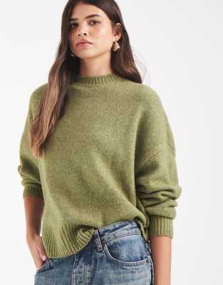 Vero Moda Soft O-neck Sweater In Green