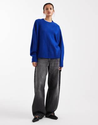 Vero Moda Soft O-neck Sweater In Blue