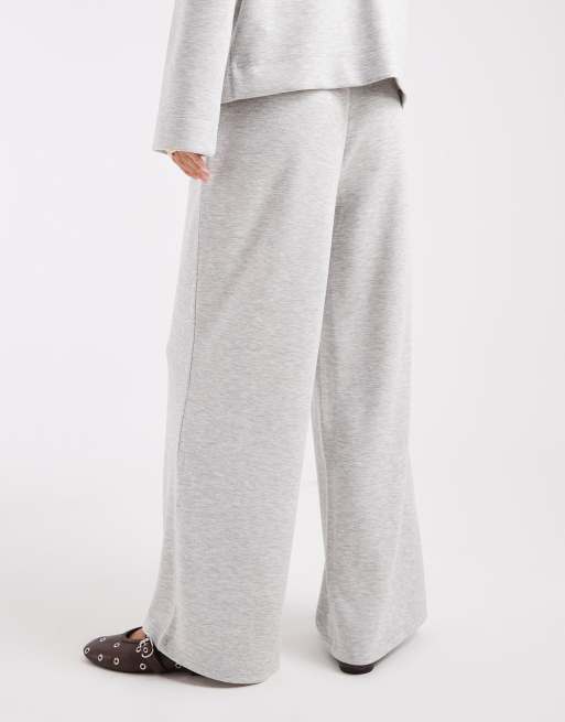 Vero Moda soft wide leg sweatpants in heather gray - part of a set, 2 of 5