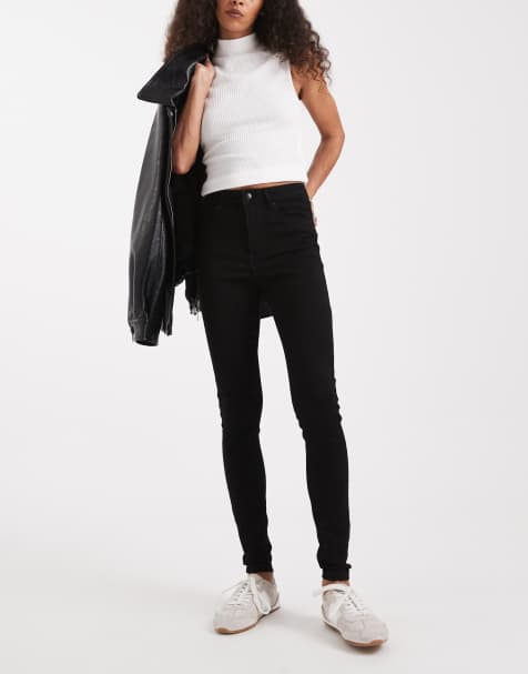 Vero Moda Sophia high rise skinny jeans in black