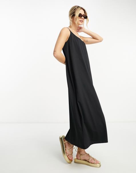 Vero Moda - Sort cami-maxikjole i chuck on-stil - view 1