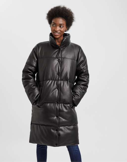 Vero Moda - Sort foret frakke med belægning