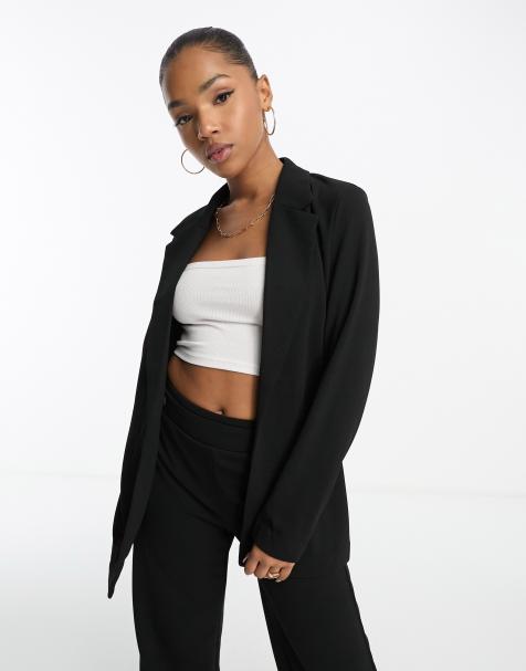 Vero Moda - Sort longline-blazer i jersey - Del af sæt - view 1