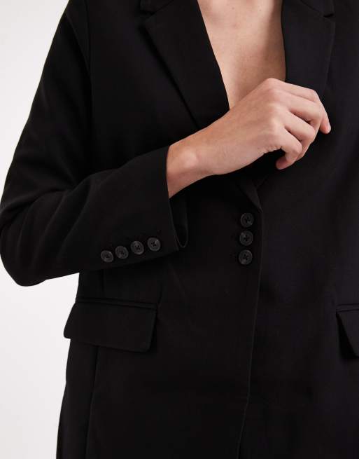 Vero Moda - Sort skræddersyet blazer med knapdetaljer, 3 af 4