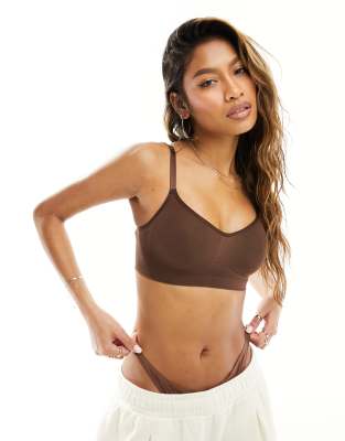 Soutien-gorge sans coutures - Marron XS-S