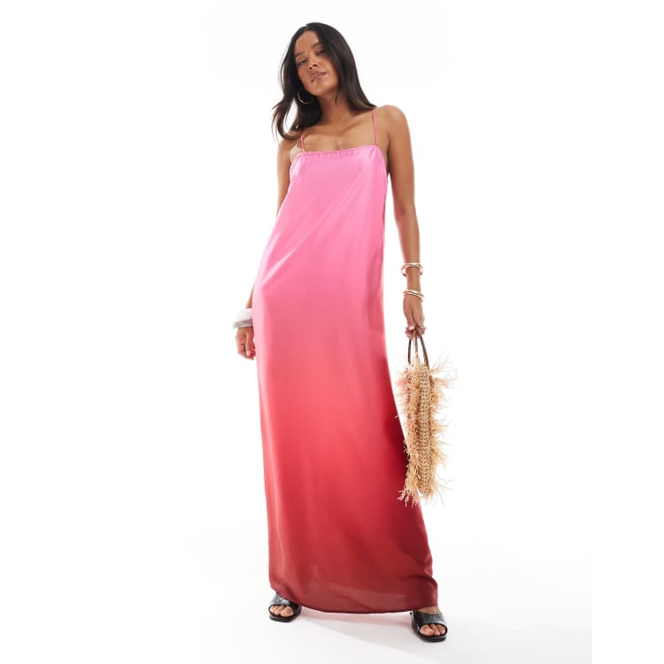 chinese dress ladies Vero Moda Luna Long Lace Dress, Wine