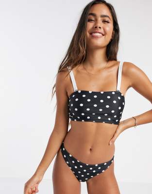 polka dot swim top