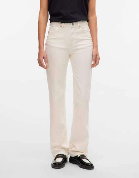 Vero Moda Straight fit jeans in bright white
