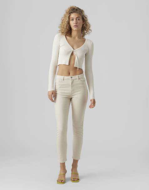 Vero Moda Straight fit jeans in ecru - view 1