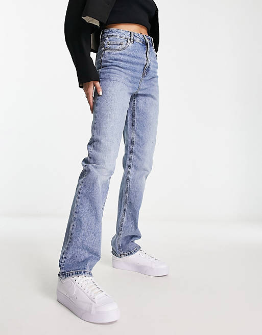 Vero Moda straight leg jeans in light blue