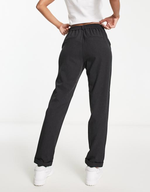 Vero Moda straight leg trouser in dark grey, 2 of 4