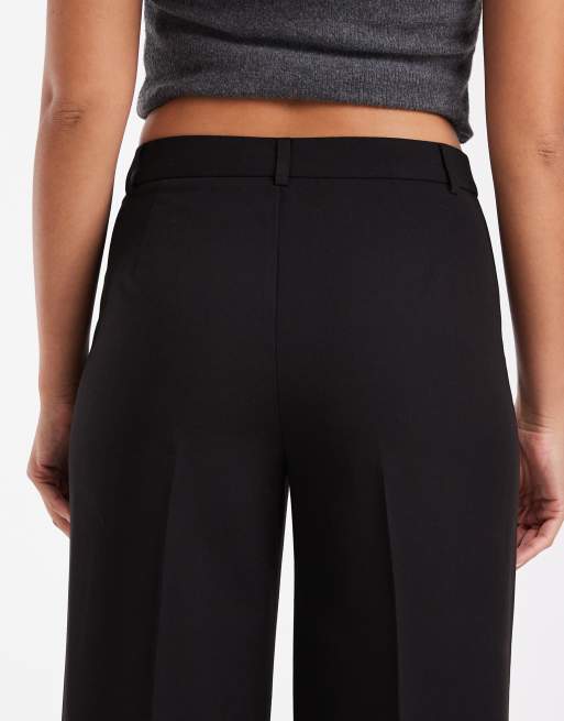 Vero Moda straight smart trouser with crease front in black, 5 of 5