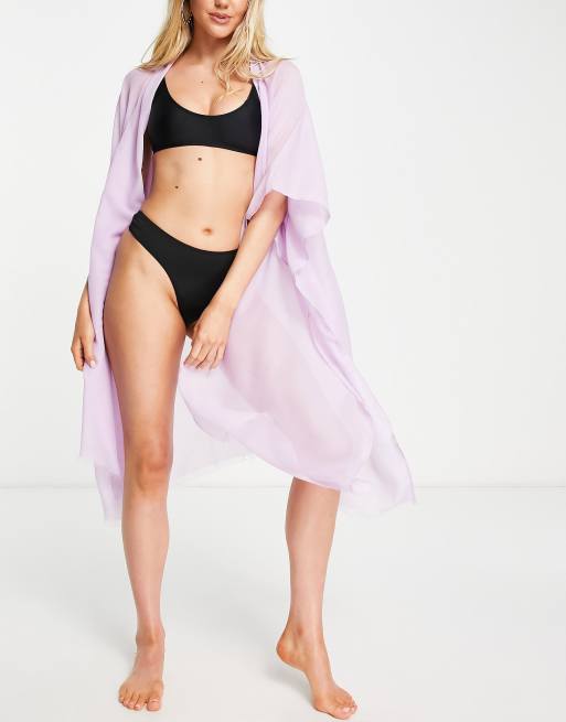 Vero Moda – Strand-Kaftan in Flieder