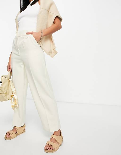 Vero Moda stretch ankle pants in cream | ASOS