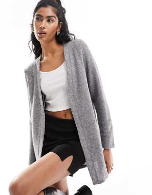 Vero Moda - Strickjacke in meliertem Grau