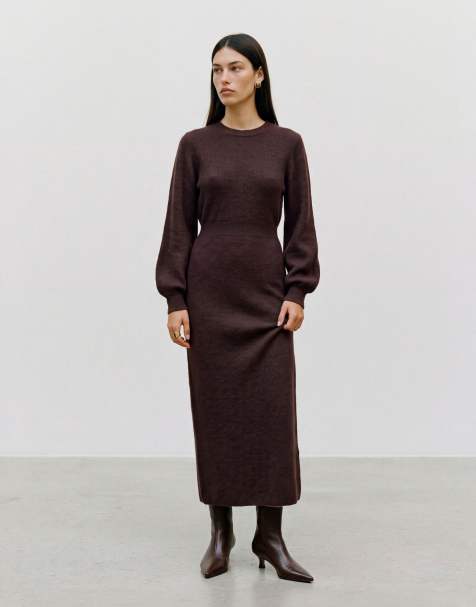 Vero Moda Strickkleid in Schokobraun - view 1