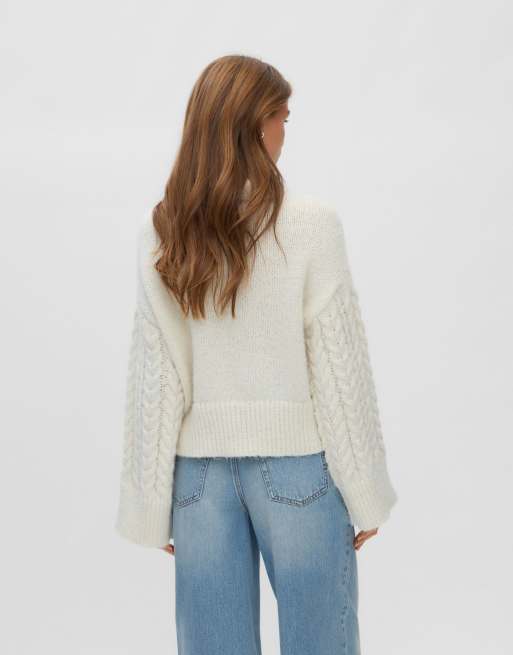 Vero Moda – Strickpullover in Birkenweiß, 2 von 6