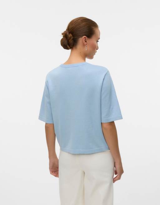 Vero Moda – Strickpullover in Hellblau, 2 von 5