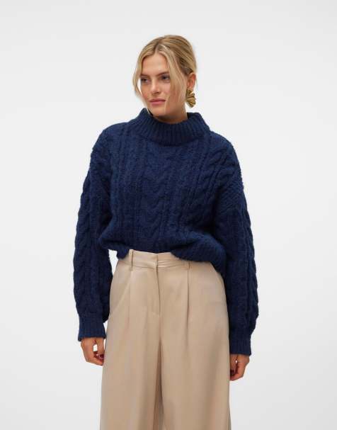 Vero Moda – Strickpullover in Marineblau - view 1