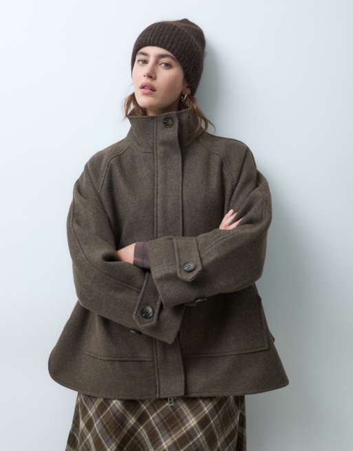 Vero Moda strikket hue med håret tekstur i chokoladebrun, 2 af 3