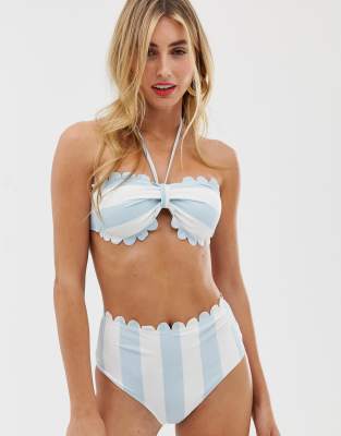 asos scallop bikini