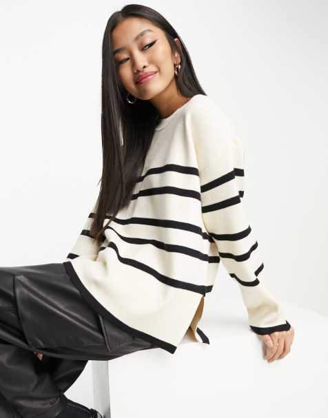 Vero Moda striped jumper in mono - view 1