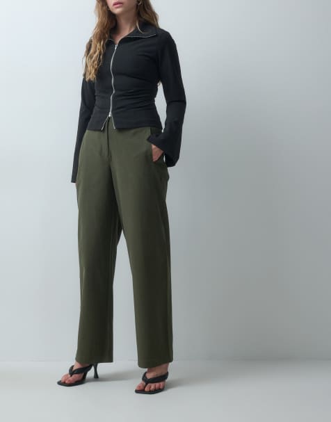 Vero Moda strukturalne spodnie tailored o kroju barrel - view 1