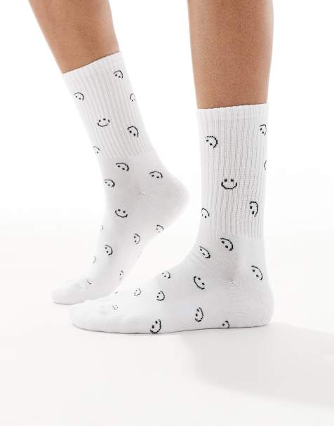 Vero Moda – Strumpor med leende ansiktstryck - view 1