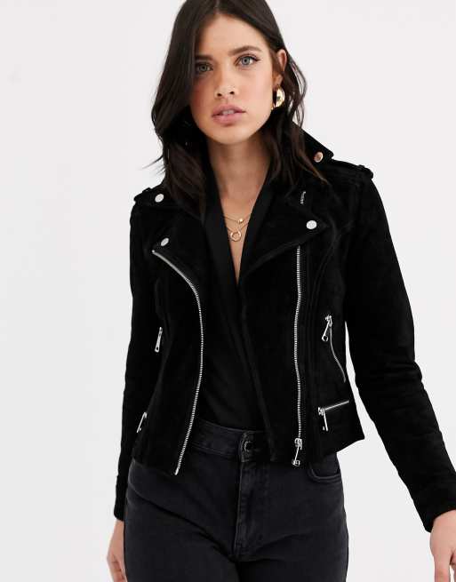 Vero moda clearance suede biker jacket