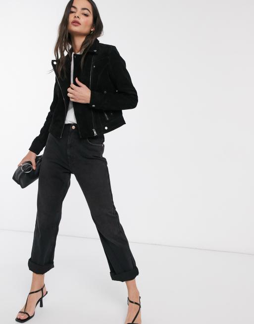 Vero Moda Suede Jacket in black