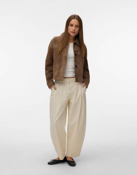 Vero Moda Suede jacket in chocolate chip - view 1