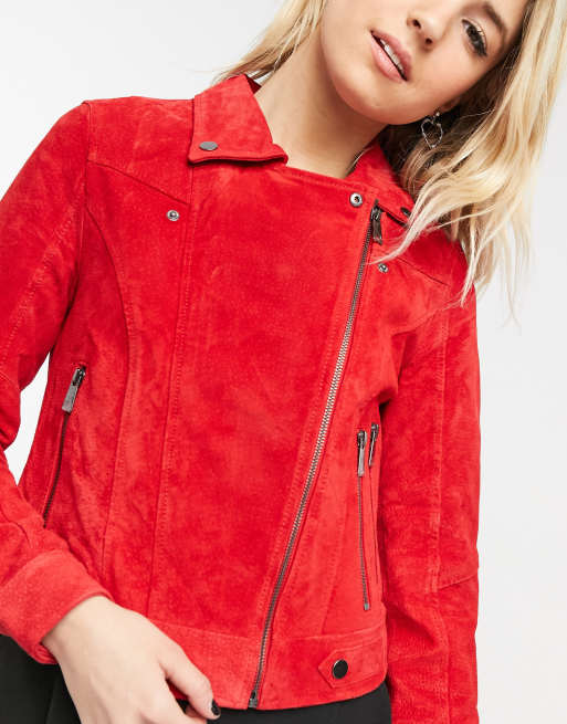 Vero moda on sale red suede jacket