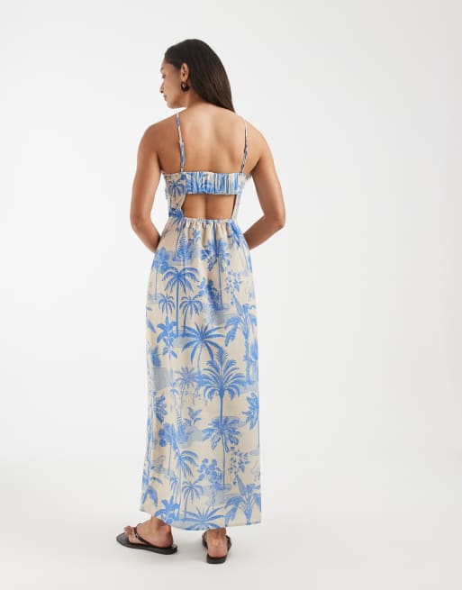 Vero Moda – Sukienka mini z dekoltem typu halter w tropikalny wzór, 3 z 4
