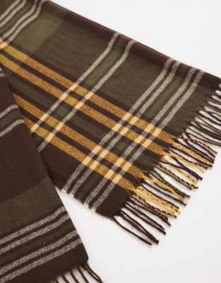 Vero Moda Super Soft Tassel Trim Scarf In Brown