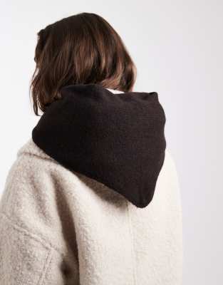 Vero Moda Super Soft Wool Mix Triangle Scarf In Brown
