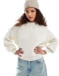 [Vero Moda] Vero Moda supersoft jumper with contrast stitching in white L Birch White