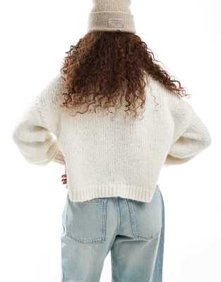 Vero Moda Supersoft Sweater With Contrast Stitching In White