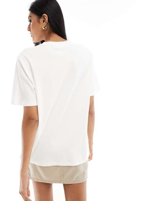 Vero Moda - Superzacht oversized T-shirt met Maine-print op de voorkant in wit, 4 van 4