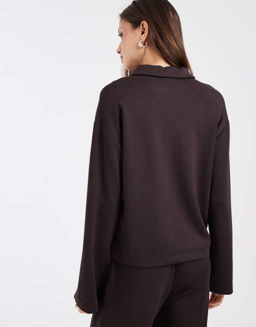 Vero Moda superzachte polotrui co-ord in chocoladebruin, 4 van 4