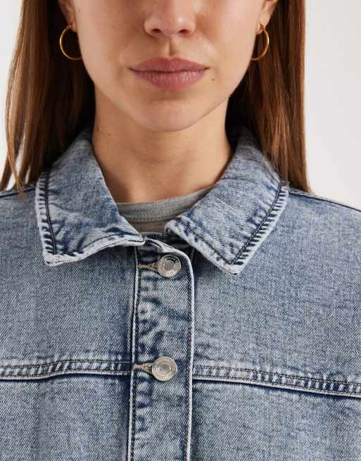 Vero Moda - Surchemise en jean avec poches avant - Bleu clair délavé, 2 de 4