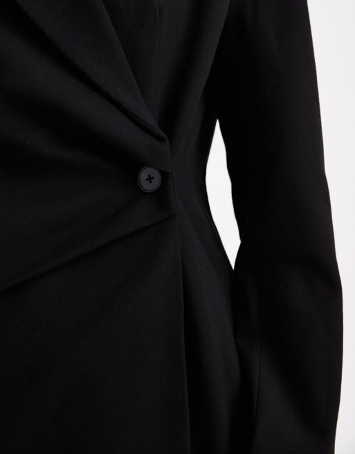 Vero Moda – Svart, figursydd kavaj med omlottdesign, 3 av 4