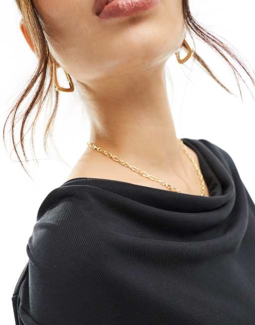 Vero Moda – Svart långärmad topp med draperad ringning, 2 av 4