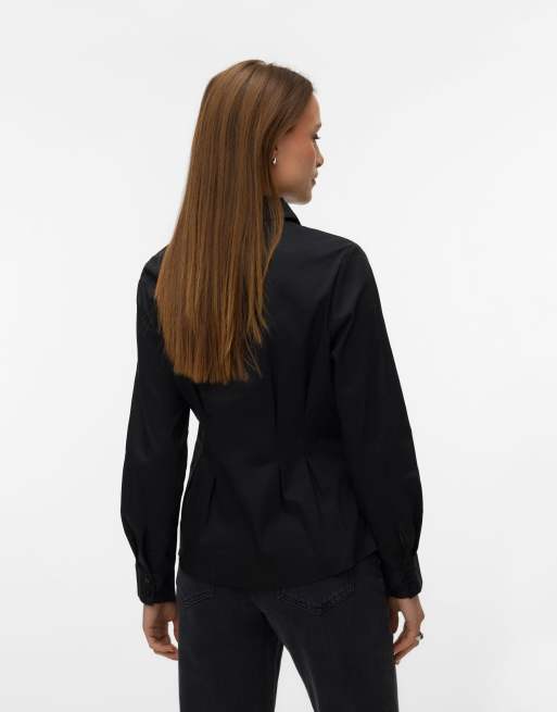 Vero Moda – Svart poplinskjorta, 2 av 4