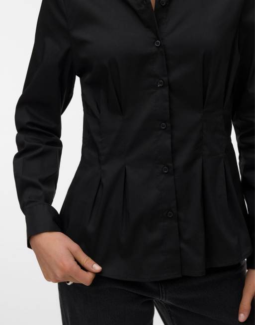 Vero Moda – Svart poplinskjorta, 4 av 4