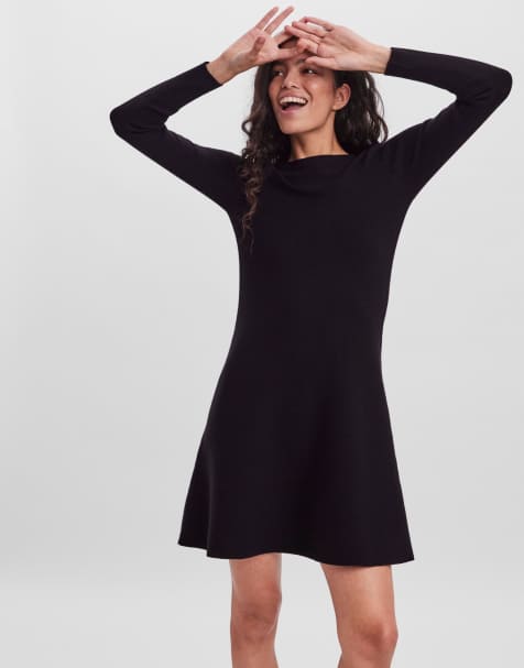 Vero Moda – Svart, stickad klänning - view 1
